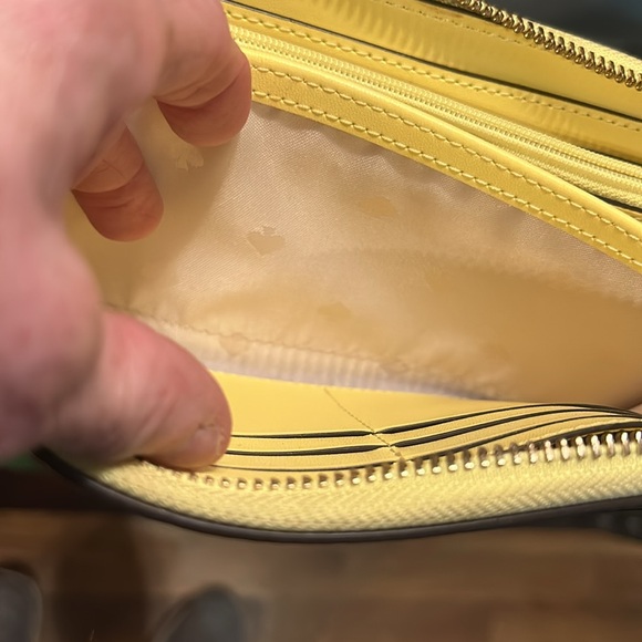 Kate Spade New York Yellow Staci pebbled leather large Continental wallet - Picture 3 of 9